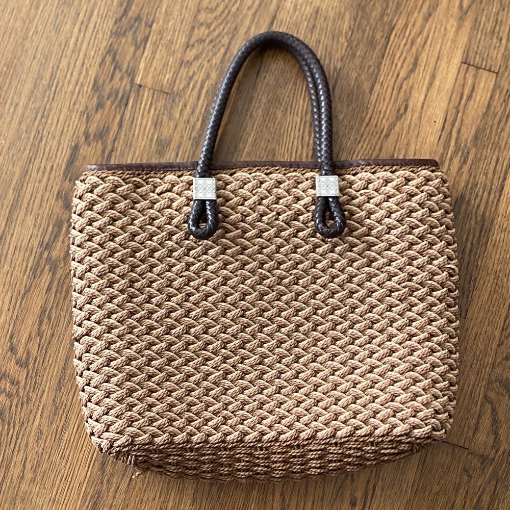 Brighton Brown Woven Tote Bag
